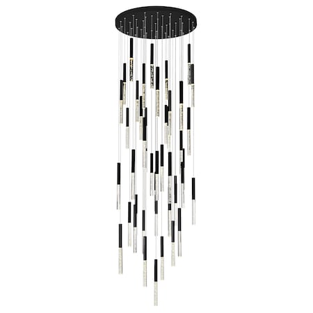 Cwi Lighting Dragonswatch LED Integrated Chandelier with Black Finish 1703P32-45-101